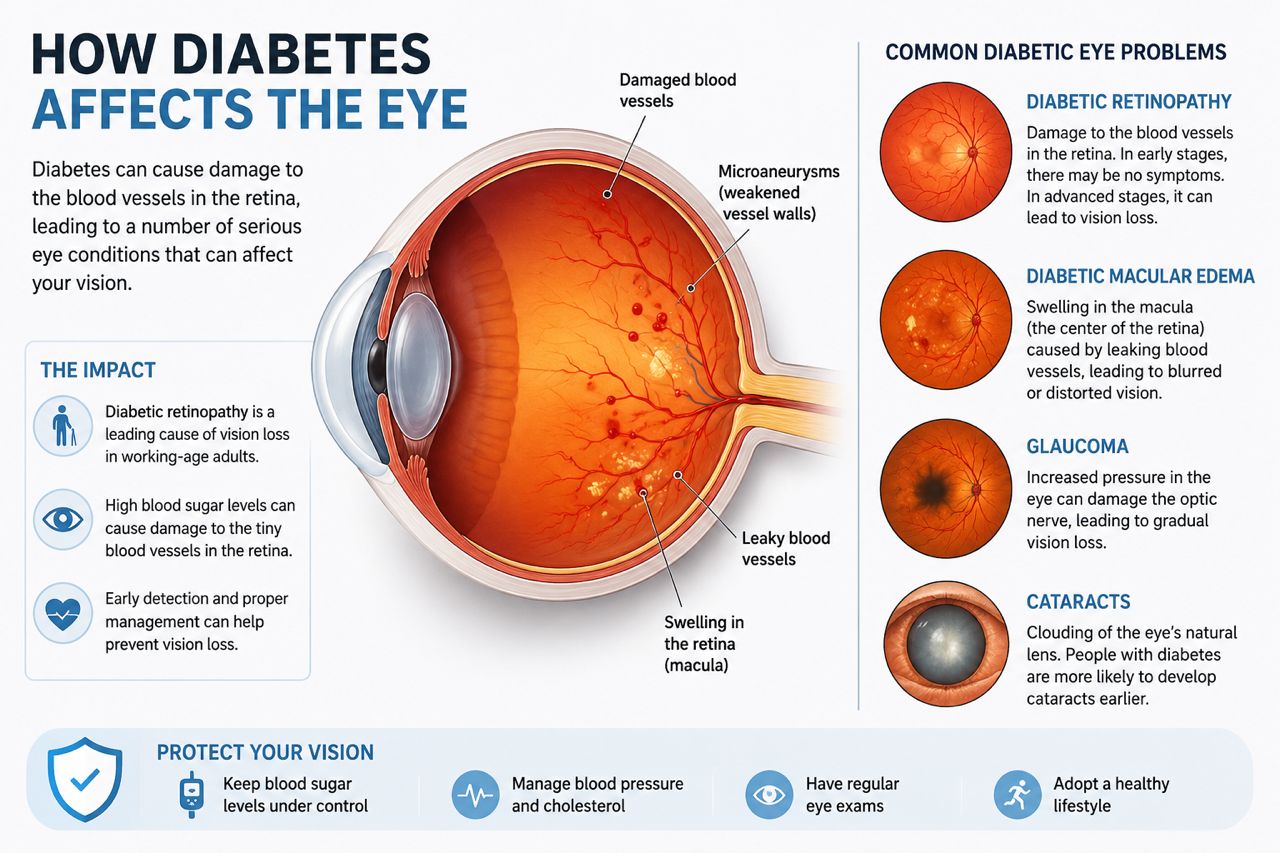 An image showing exactly how diabetes can destroy the eye